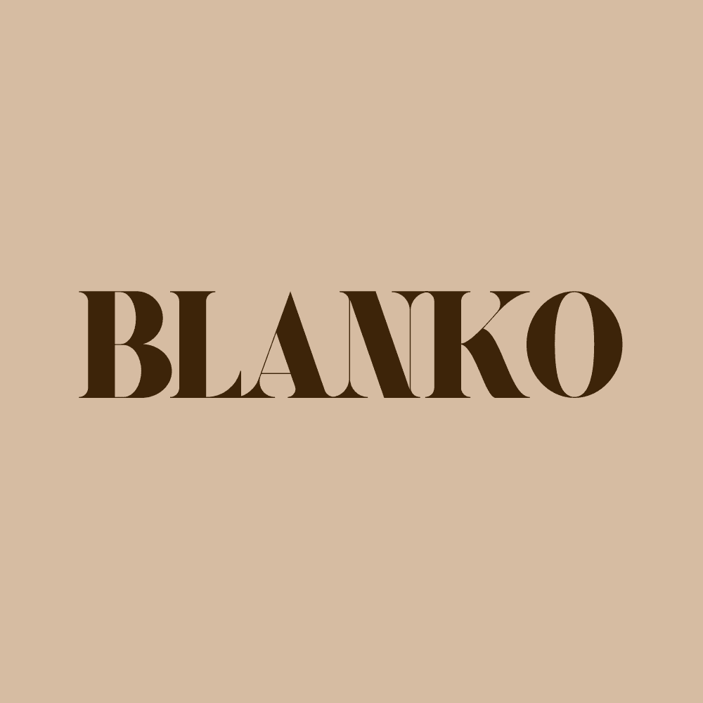 Logotipo BLANKO en color marrón